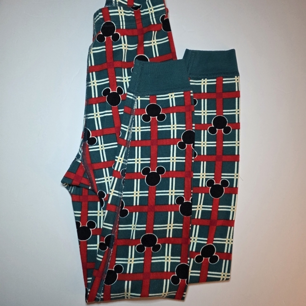 Hanna Andersson Disney pajamas Bottoms Only plaid size 8
